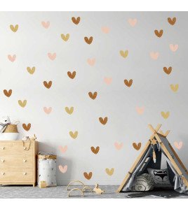 Home Decoration Self Adhesive 3d Vinyl Heart Decal Wall