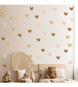 Home Decoration Self Adhesive 3d Vinyl Heart Decal Wall