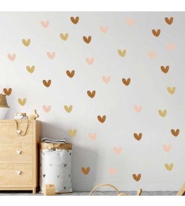 Home Decoration Self Adhesive 3d Vinyl Heart Decal Wall
