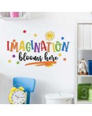 Kids Room Decoration Cartoon Sun Inspirational Quote Printed Wall Sticker