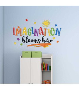 Kids Room Decoration Cartoon Sun Inspirational Quote Printed Wall Sticker