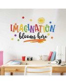 Kids Room Decoration Cartoon Sun Inspirational Quote Printed Wall Sticker