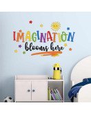 Kids Room Decoration Cartoon Sun Inspirational Quote Printed Wall Sticker