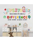 Colorful Quote With Handprint Adhesive 3d Kids Classroom Sticker Wall Decor