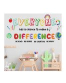 Colorful Quote With Handprint Adhesive 3d Kids Classroom Sticker Wall Decor
