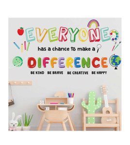Colorful Quote With Handprint Adhesive 3d Kids Classroom Sticker Wall Decor