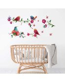 Living Room Bedroom Decoration Self Adhesive Romantic Birds Wall Stickers