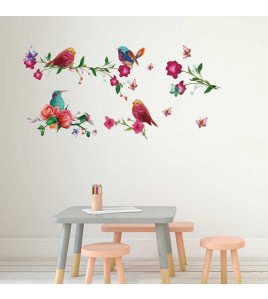 Living Room Bedroom Decoration Self Adhesive Romantic Birds Wall Stickers