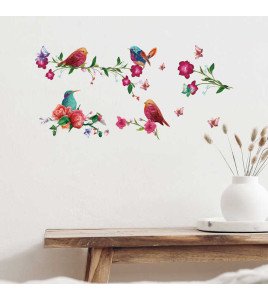 Living Room Bedroom Decoration Self Adhesive Romantic Birds Wall Stickers