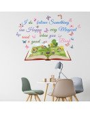 Self-adhesive Reading Book Quote School Wall Sticker Decoration - Model Sf36112