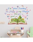 Self-adhesive Reading Book Quote School Wall Sticker Decoration - Model Sf36112