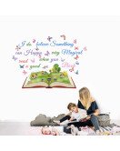 Self-adhesive Reading Book Quote School Wall Sticker Decoration - Model Sf36112
