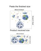 Removable Bedroom Decoration Cartoon Space Earth Wall Stickers Kids