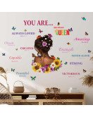 3d Butterfly Flower Girls Room Decoration Inspirational Stickers On The Wall