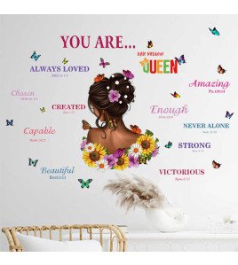 3d Butterfly Flower Girls Room Decoration Inspirational Stickers On The Wall