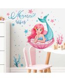 Home Decoration Waterproof Cartoon Mermaid Bathroom Wall Stickers Home Decoration Waterproof Cartoon Mermaid Bathroom Wall Stickers