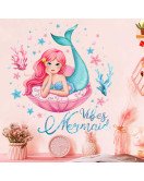 Home Decoration Waterproof Cartoon Mermaid Bathroom Wall Stickers Home Decoration Waterproof Cartoon Mermaid Bathroom Wall Stickers