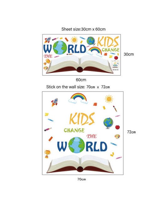 Self Adhesive Cartoon Inspirational Quote Wall Stickers For School Self Adhesive Cartoon Inspirational Quote Wall Stickers For School