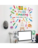 Home Decor Colorful Quote Pencil Wall Sticker For Baby Room Pvc Sticker