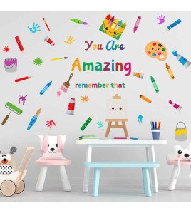 Home Decor Colorful Quote Pencil Wall Sticker For Baby Room Pvc Sticker
