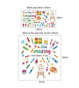 Home Decor Colorful Quote Pencil Wall Sticker For Baby Room Pvc Sticker