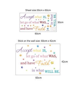 Kids Room Decoration Colorful Inspirational Quotes Wall Stickers