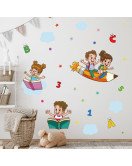 Self-adhesive School Classroom Cartoon Pencil Wall Stickers For Study Room - Model Sf36159