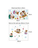 Self-adhesive School Classroom Cartoon Pencil Wall Stickers For Study Room - Model Sf36159