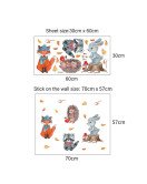 Kids Room Decoration Self Adhesive Cartoon Forest Wall Stickers Animals