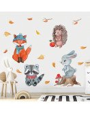 Kids Room Decoration Self Adhesive Cartoon Forest Wall Stickers Animals