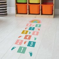 Kids Room Decoration 3d Rainbow Number Game Floor Vinyl Pvc Sticker