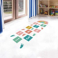 Kids Room Decoration 3d Rainbow Number Game Floor Vinyl Pvc Sticker