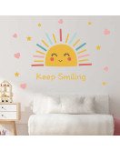 Removable Cartoon Sun With Heart Nursery Wall Decals Removable Cartoon Sun With Heart Nursery Wall Decals