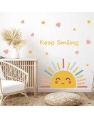 Removable Cartoon Sun With Heart Nursery Wall Decals Removable Cartoon Sun With Heart Nursery Wall Decals