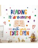 Home Decoration Removable Colorful Reading Book Wall Stickers For Bedroom