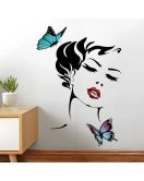 Self Adhesive Girls Room Decoration Sticker 3D Salon Wall Art