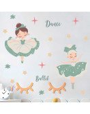 High Quality Girls Bedroom Decoration Cute Ballet Dance Wall Sticker