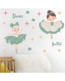 High Quality Girls Bedroom Decoration Cute Ballet Dance Wall Sticker