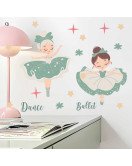 High Quality Girls Bedroom Decoration Cute Ballet Dance Wall Sticker