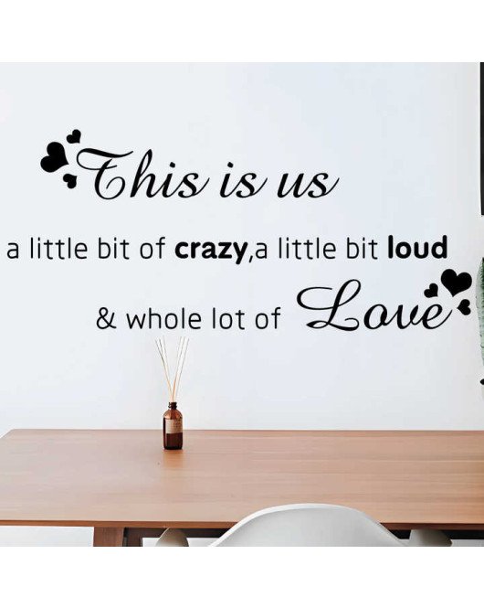 Living Room Decoration Self Adhesive Love Wall Stickers With Inspiring Quotes