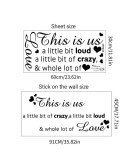 Living Room Decoration Self Adhesive Love Wall Stickers With Inspiring Quotes
