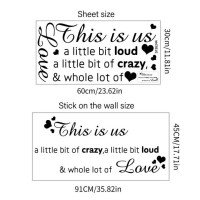 Living Room Decoration Self Adhesive Love Wall Stickers With Inspiring Quotes