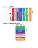 French Positive Quote Color Block Removable Wall Stickers For Kids' Room Kindergarten Classroom - Model Sf36331