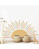 Home Decoration Adhesive Removable Sun 3d Wall Sticker For Living Room