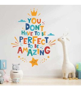 Child Bedroom Decorative Cartoon Inspirational Family Quote Decal Wall Sticker Wallpaper