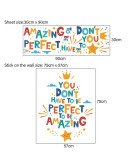 Child Bedroom Decorative Cartoon Inspirational Family Quote Decal Wall Sticker Wallpaper