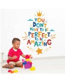 Child Bedroom Decorative Cartoon Inspirational Family Quote Decal Wall Sticker Wallpaper