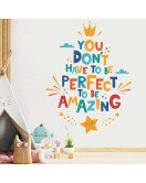 Child Bedroom Decorative Cartoon Inspirational Family Quote Decal Wall Sticker Wallpaper