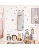 Self Adhesive Cartoon Animal With Stars Living Room Children's Room Decor Wall Stickers