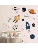Baby Room Decoration Self Adhesive Cartoon 3d Rocket Wall Stickers